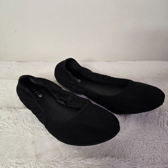 Torrid  - Faux Suede Scrunch Ballet Flat -  7.5WW - Picture 2 of 8